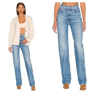 GRLFRND Sara Super High Rise Slim Straight in Lenox Hill